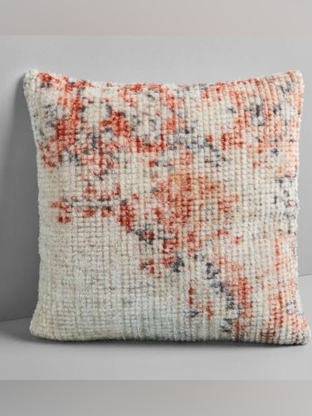 New West Elm Wool Faded Rug Pillow Cover, Copper/Rust, 20” #3
